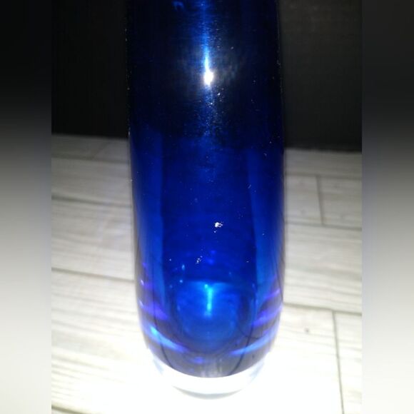 MCM Cobalt Blue Vase 6” Tall Retro Decorative Home Decor - Picture 2 of 10